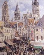 Camille Pissarro Rue de L-Epicerie,Rouen china oil painting reproduction